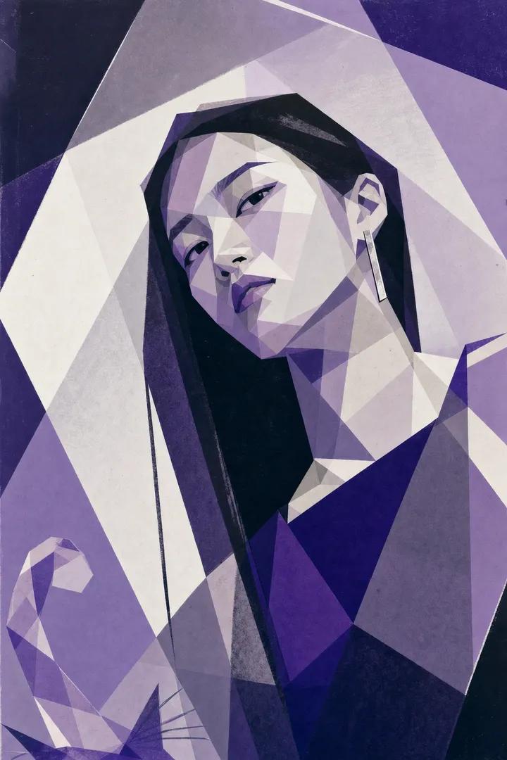 Hard-Edge Modern Portrait with Geometric Luminosity thumbnail 3