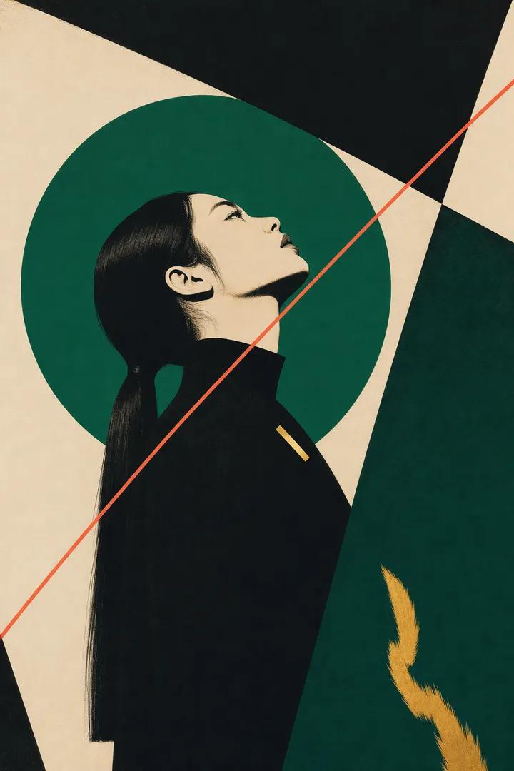 Hard-Edge Modern Portrait with Geometric Luminosity thumbnail 4