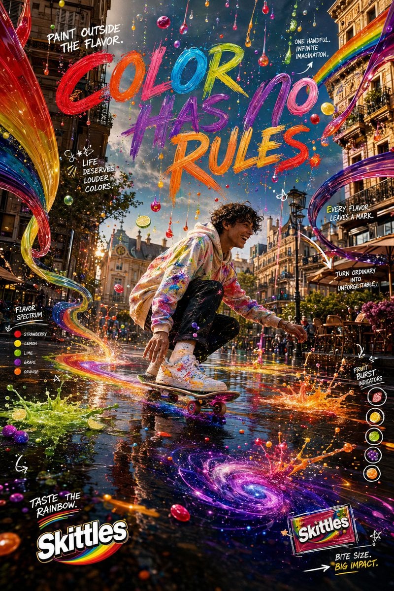 Flavor Storm: Skittles Unleashes Colorful Chaos image 1