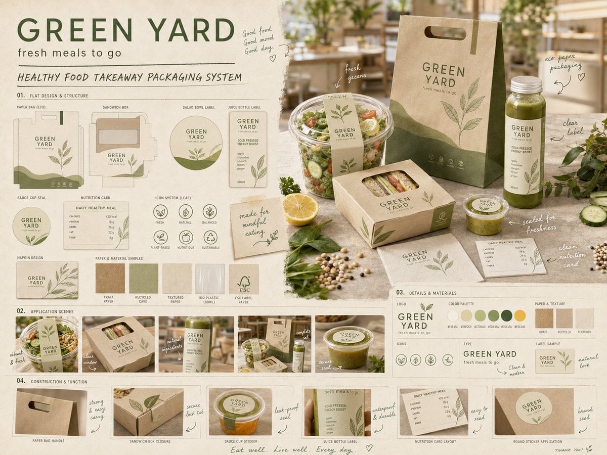 Brand Packaging Proposal Board with Realistic Mockups thumbnail 2