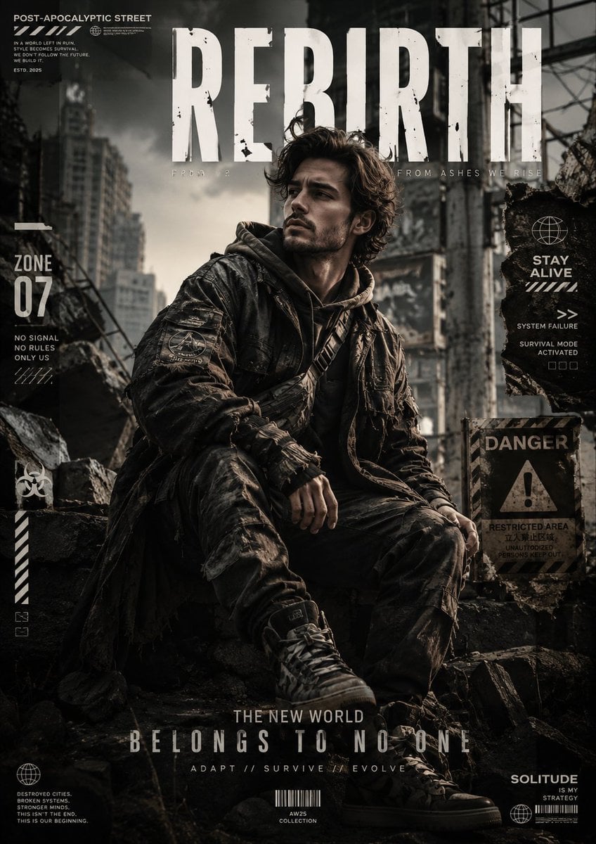 Post-Apocalyptic Street Fashion Editorial image 1