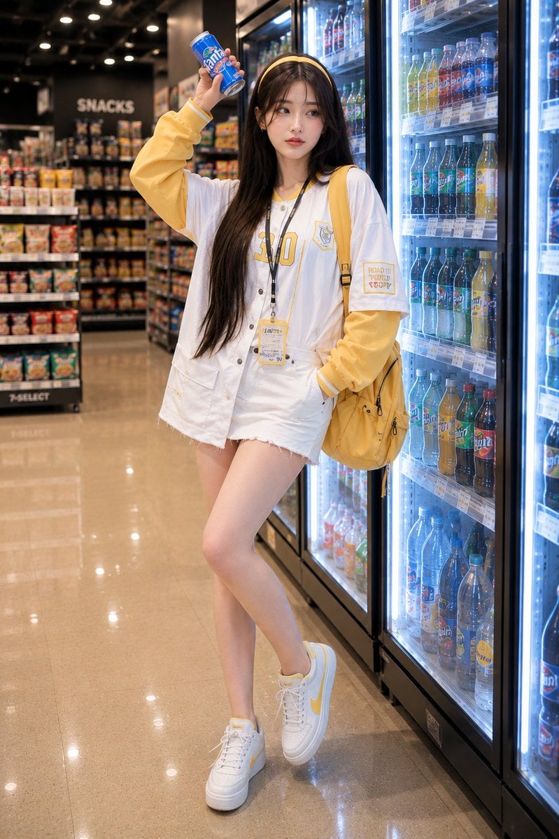 Streetwear Fashion with Chilled Soda in Convenience Store thumbnail 2