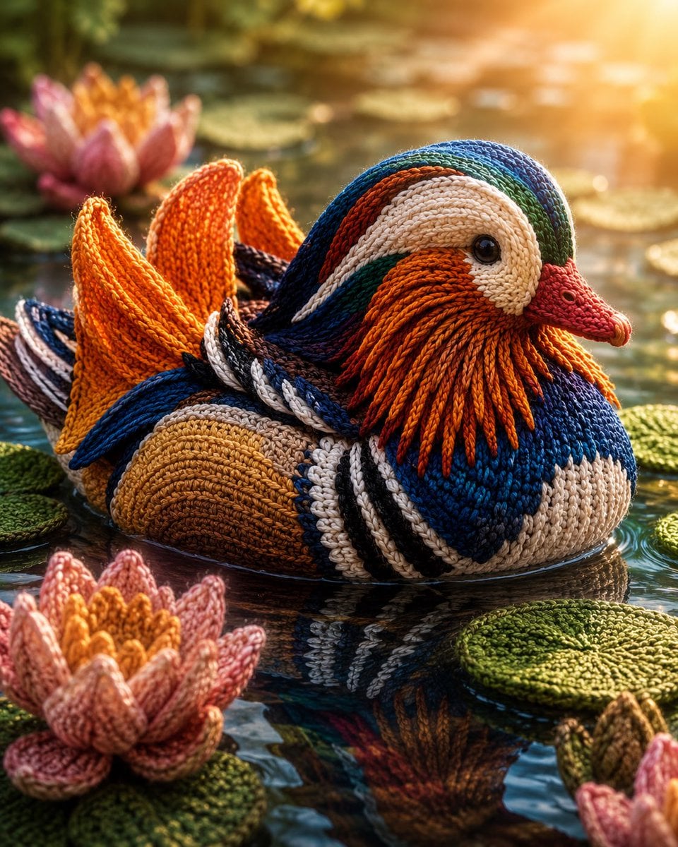Handcrafted Yarn Macaw on Tropical Branch thumbnail 4