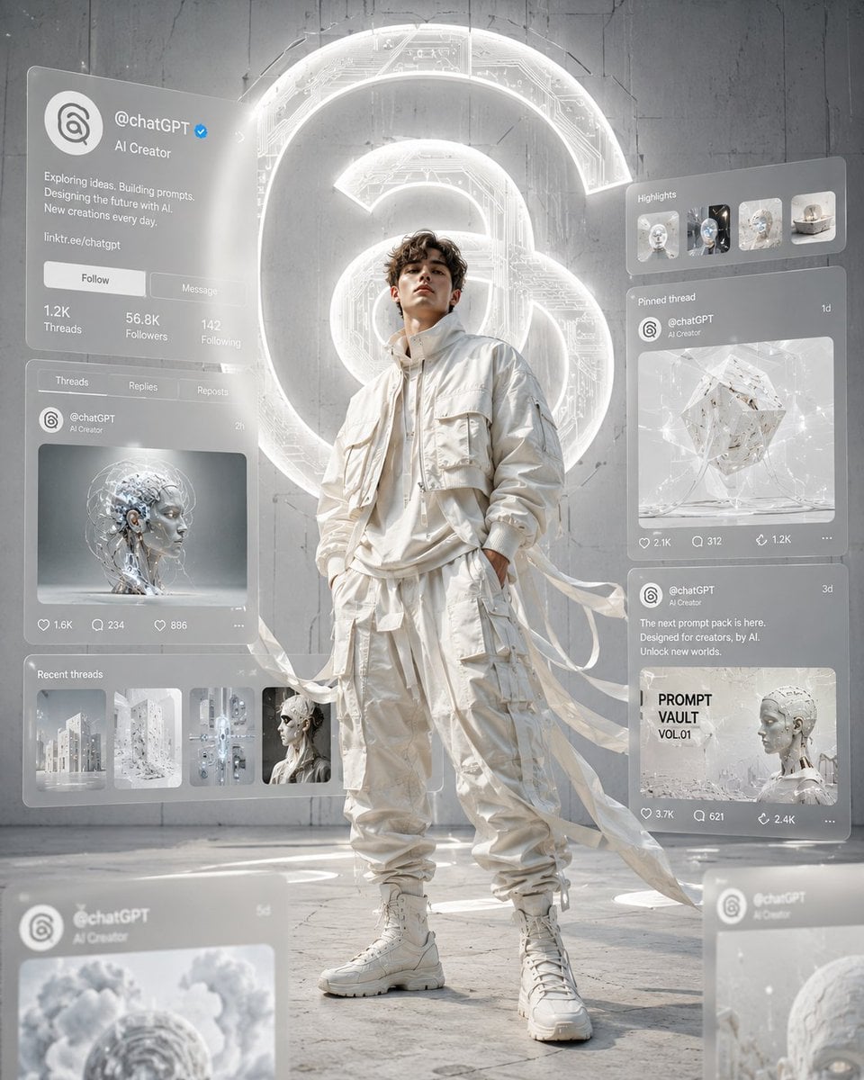 Threads Holographic Fashion Editorial