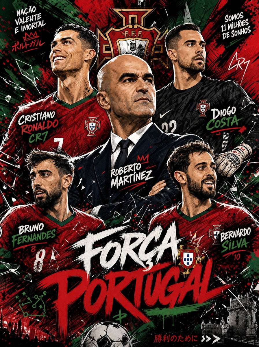 Dynamic Football Poster with Urban Anime Style thumbnail 2
