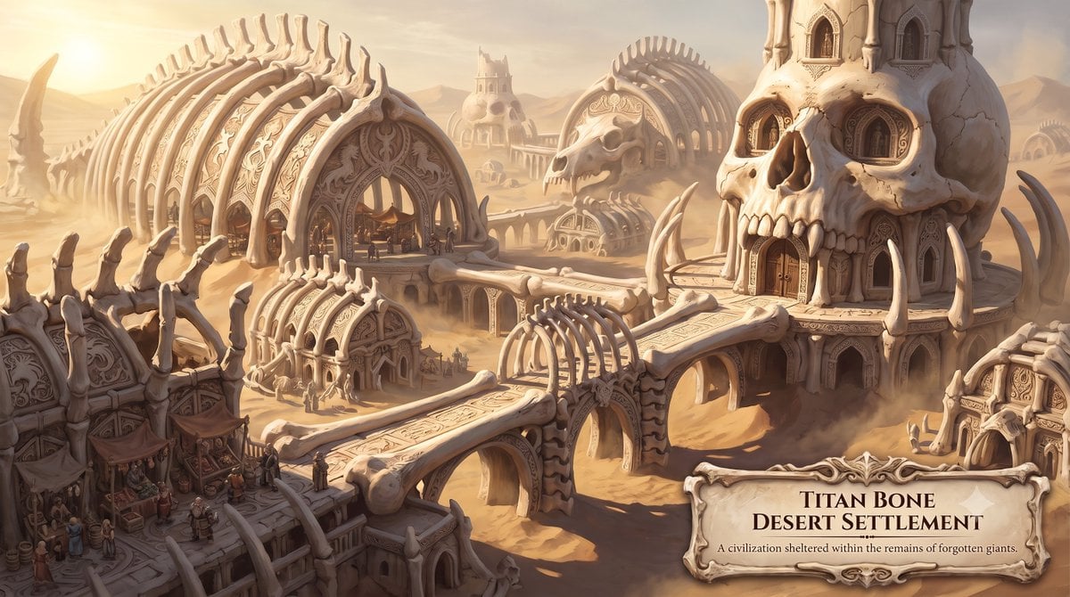Colossal Bone Settlement in the Desert image 1